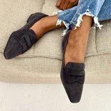 Elise | Charcoal Suede Loafers