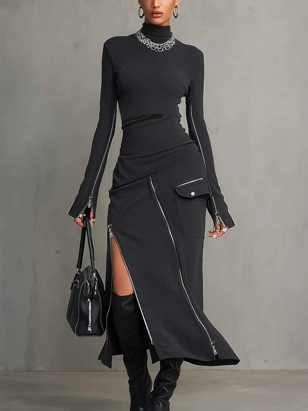 Elena Stand-Collar Zip Set