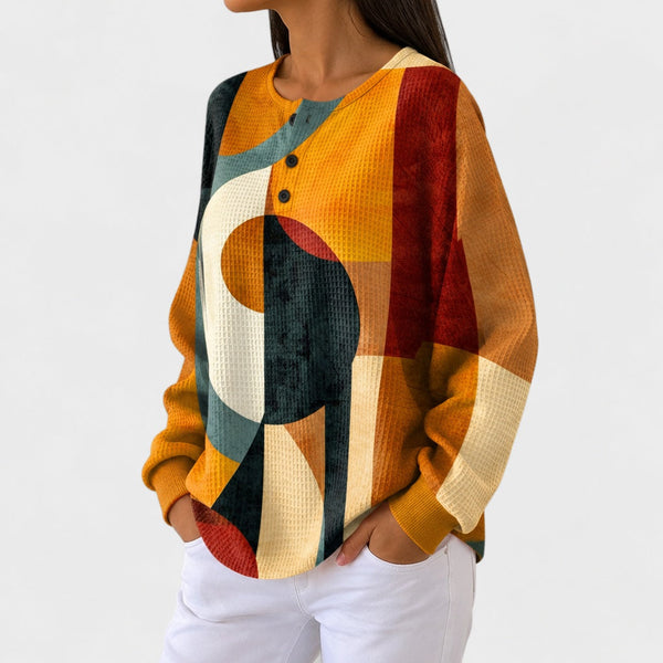 Leah | Jumper with Geometric Retro Pattern