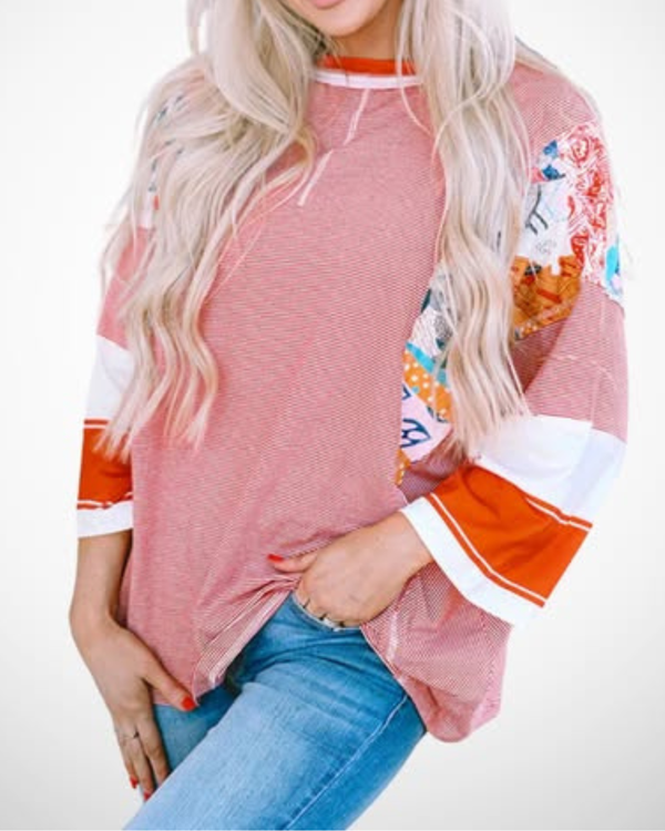 BAILEY™ | Lightweight Patchwork Batwing Top