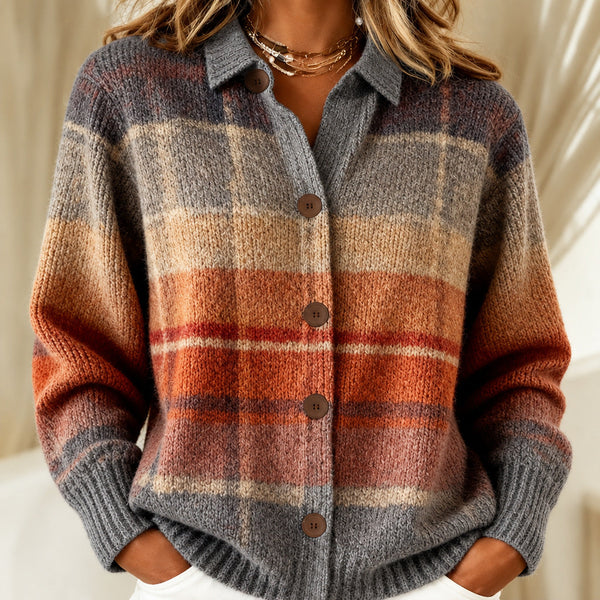 Edith | Ombre knitted jacket for Autumn