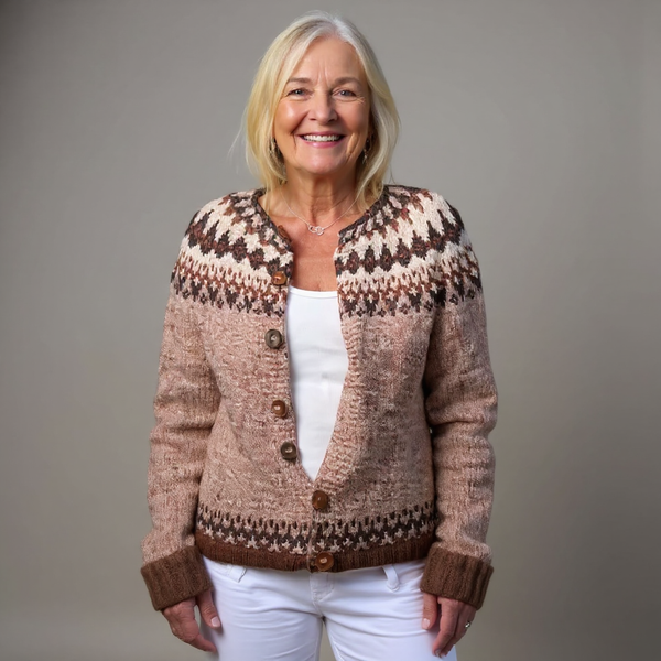 Iris | Dusty Pink Icelandic Cardigan