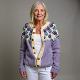 Josephine | Lilac Floral Knitted Cardigan