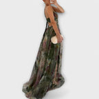 Annai Mesh Maxi Dress | Elegant and Figure-Shaping