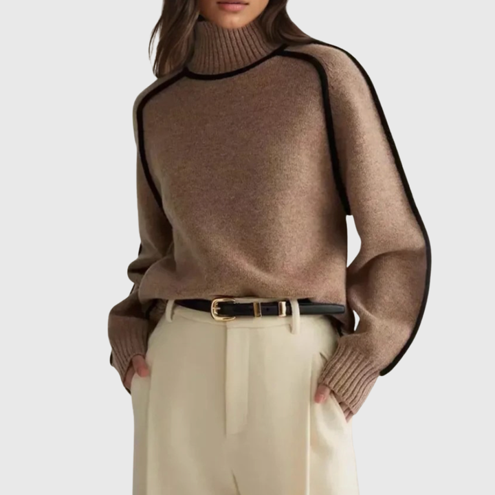 Carine | Elegant Jumper with High Neck