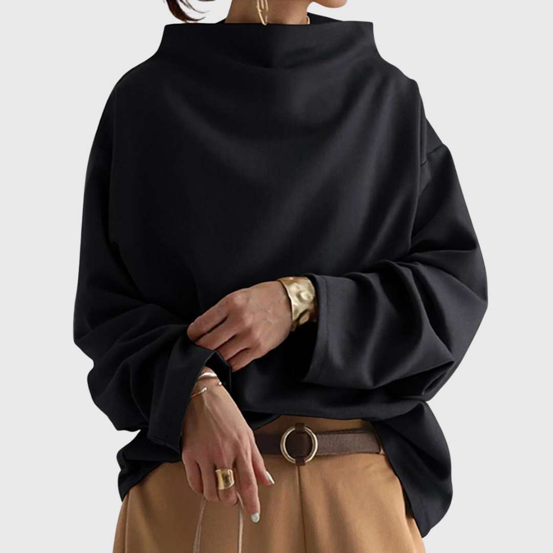 Nora | Casual Top with High Neck