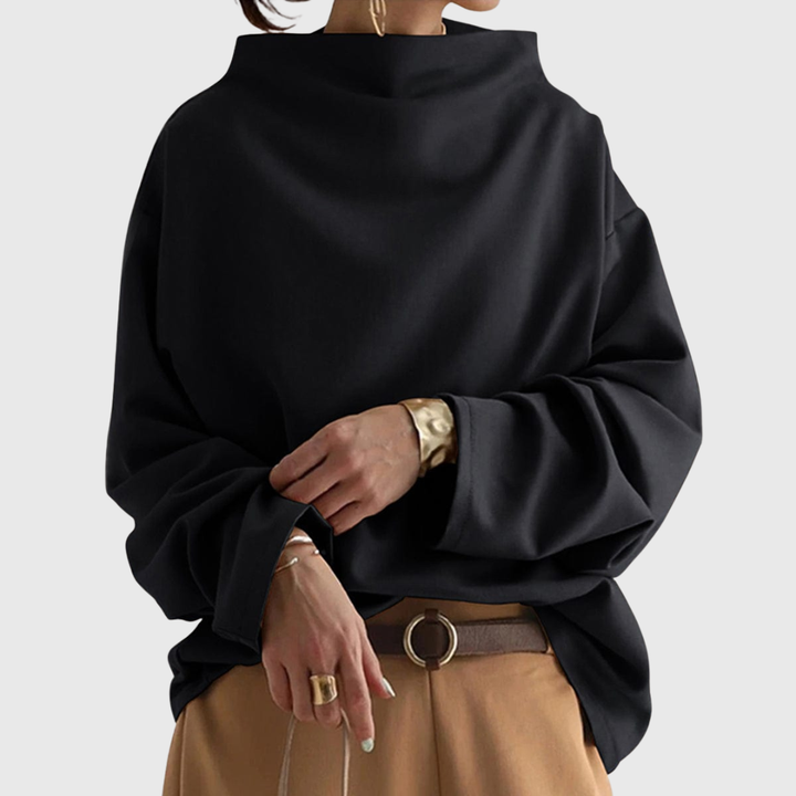 Nora | Casual Top with High Neck