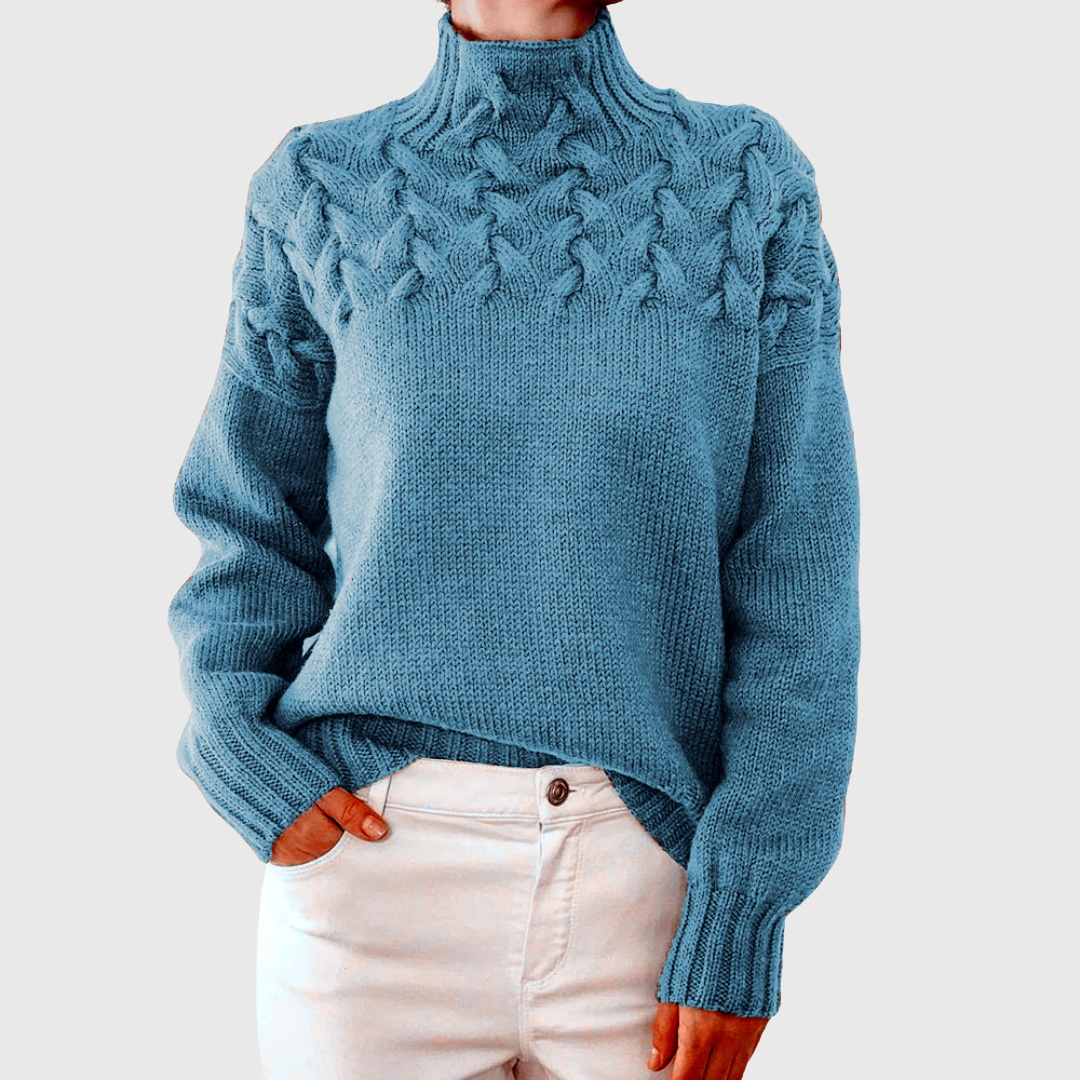 Ineke | Warm Knitted Roll Neck Sweater