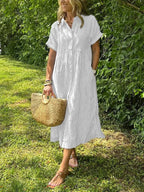 Cassandra | Striped Shirt Dress