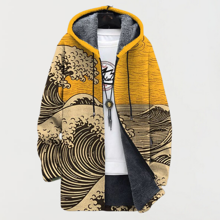 Marianne | Women's Wave-Pattern Hooded Coat