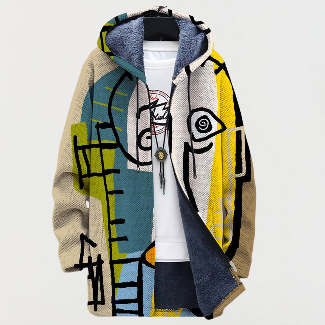 Pearl | Women's Abstract-Print Hooded Coat