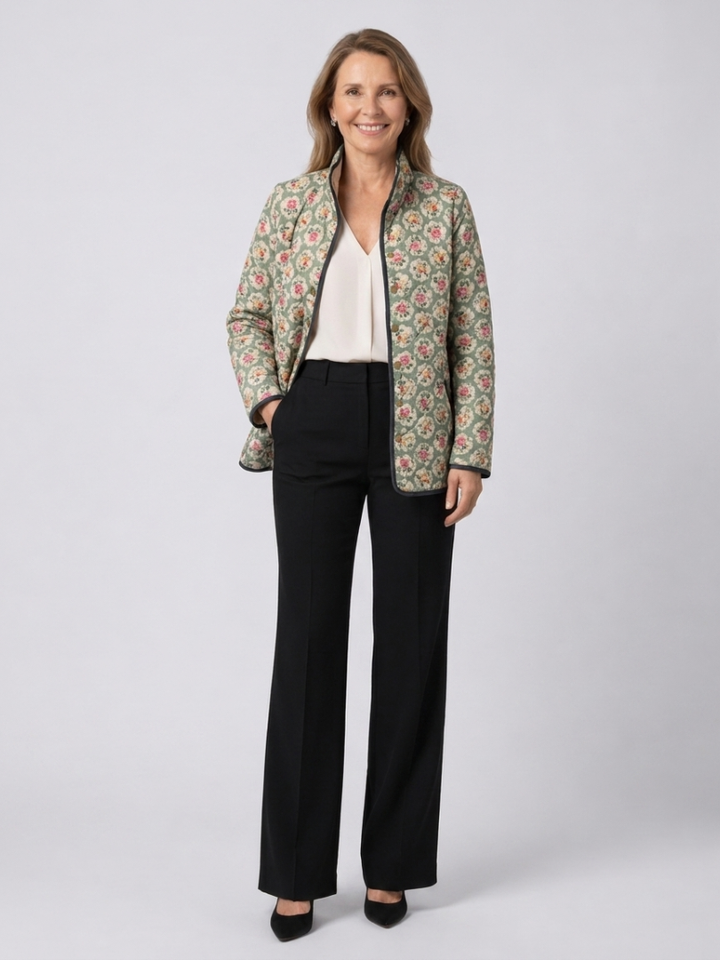 Rosamund | Floral Tapestry Quilted Jacket