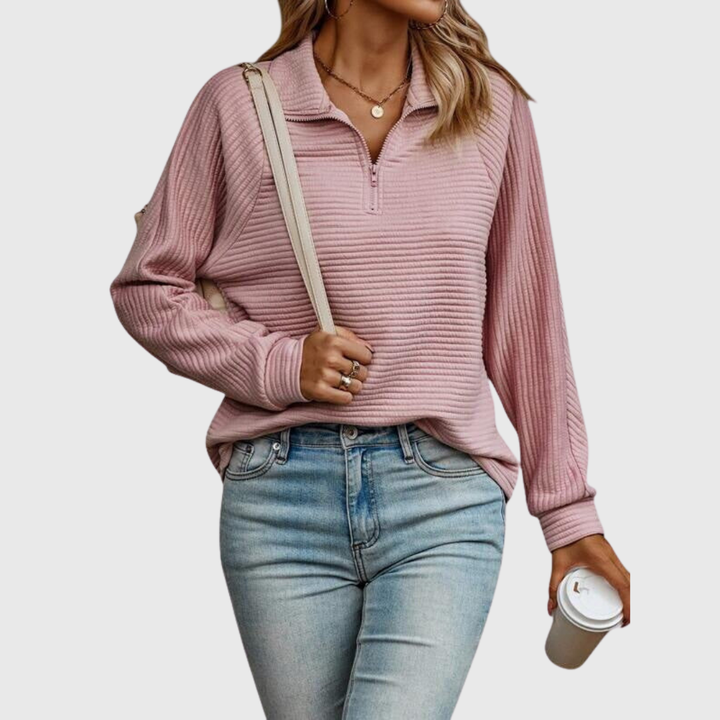 Nora | Elegant Jumper with Half Zip