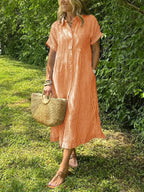Cassandra | Striped Shirt Dress