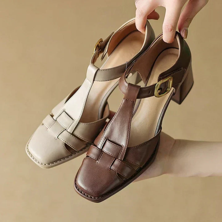 Famke | Sandals with Square Toe