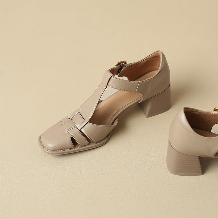 Famke | Sandals with Square Toe
