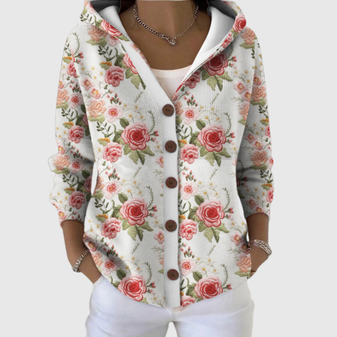 Eugénie | Elegant Rose Cardigan