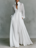 Alisa | Minimalist Linen Maxi Dress