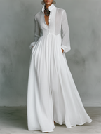 Alisa | Minimalist Linen Maxi Dress