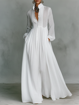 Alisa | Minimalist Linen Maxi Dress