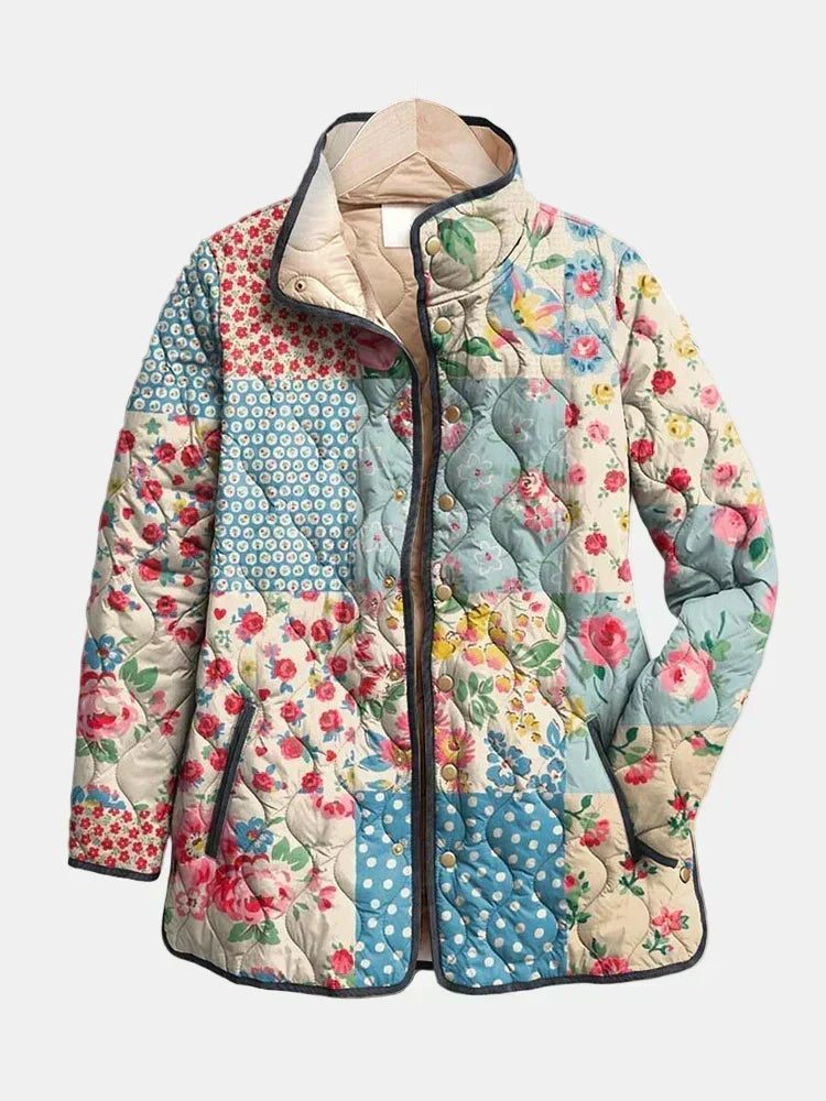 Cecily | Floral Patchwork Quilted Jacket