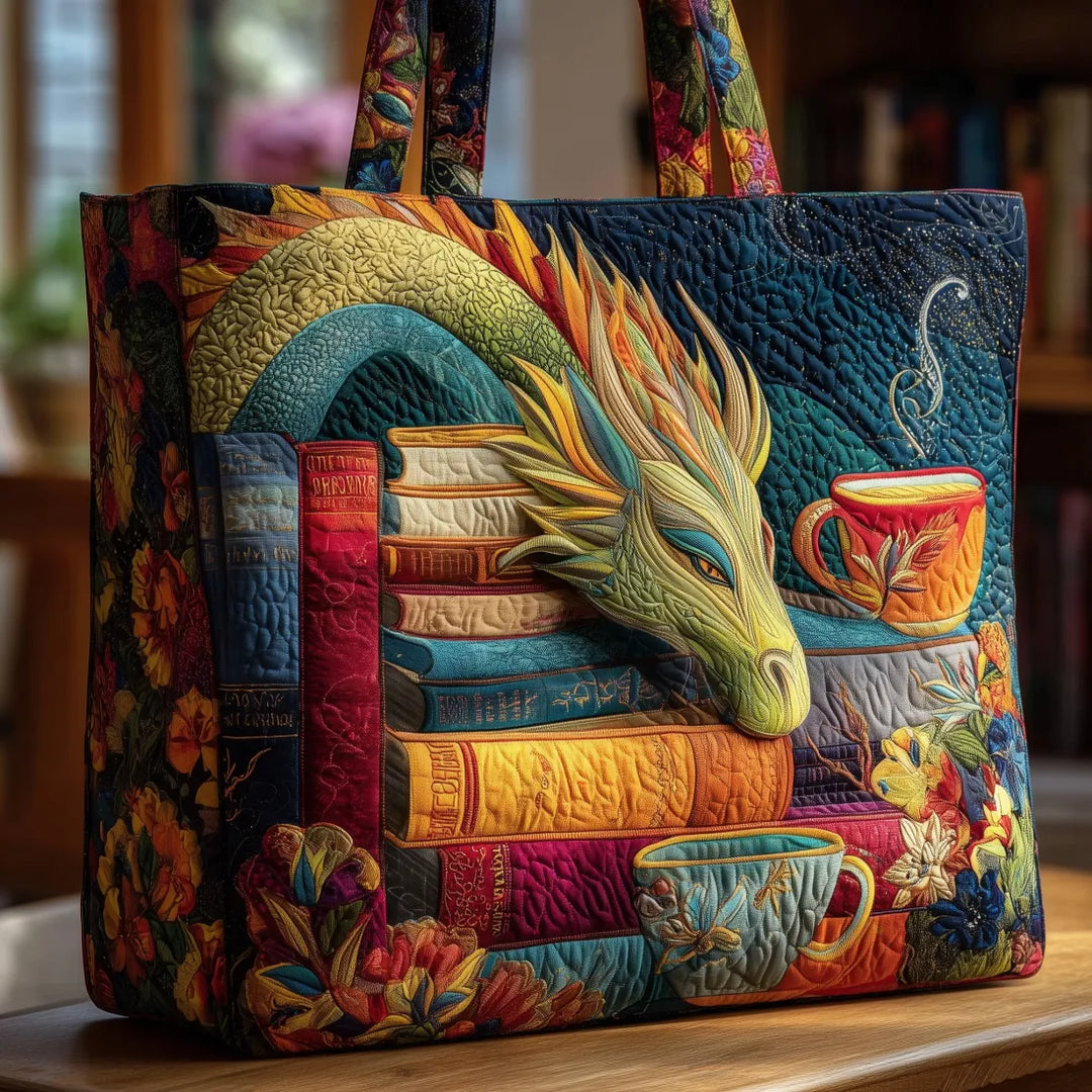 Artisan Dragon Reader Bag with Books and Mugs