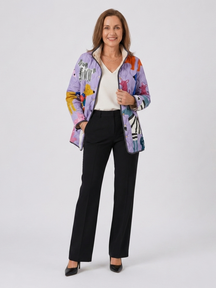 Nancy | Little Dogs Quilted Jacket