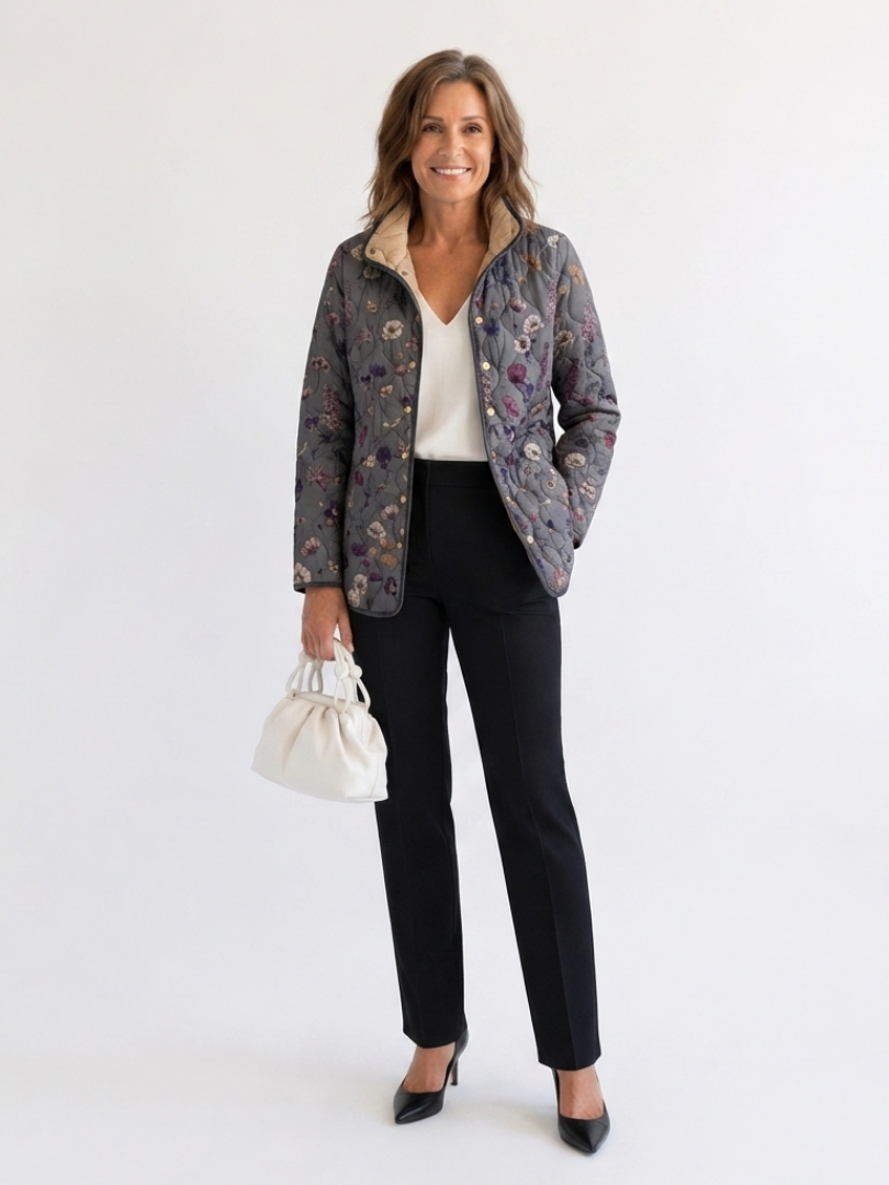 Verity | Dried Flower Quilted Jacket