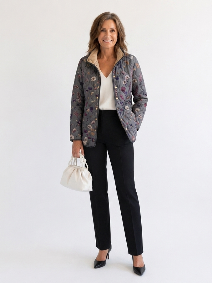 Verity | Dried Flower Quilted Jacket