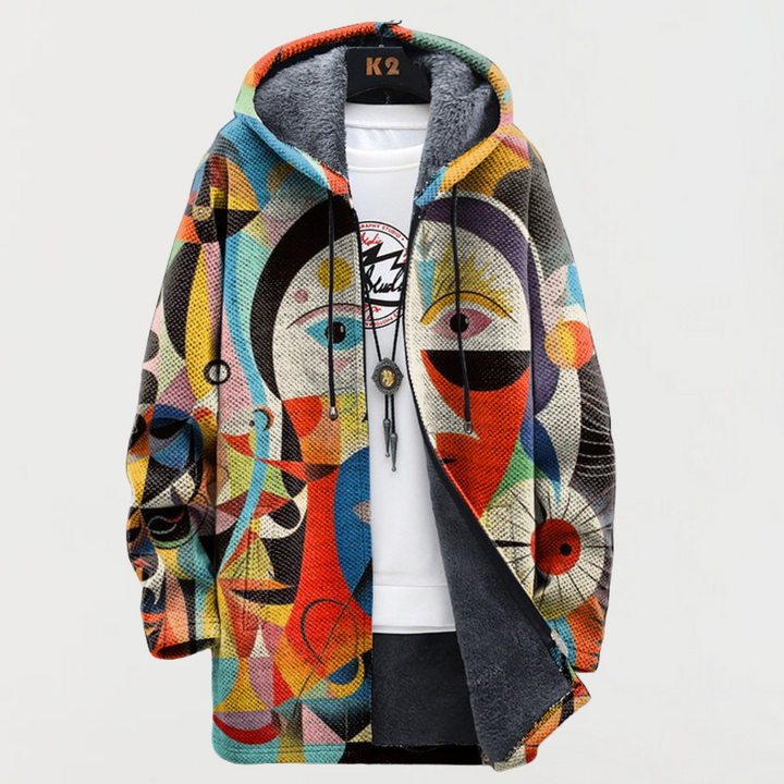 Pearl | Women's Abstract-Print Hooded Coat
