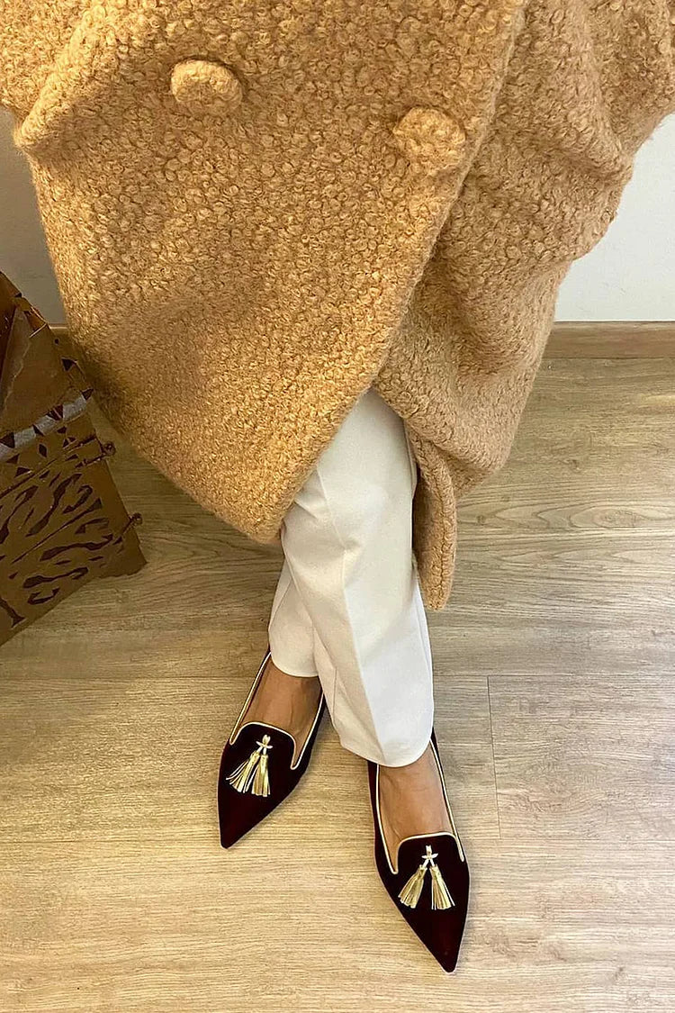 Portia - Boho Slipper with Fringes