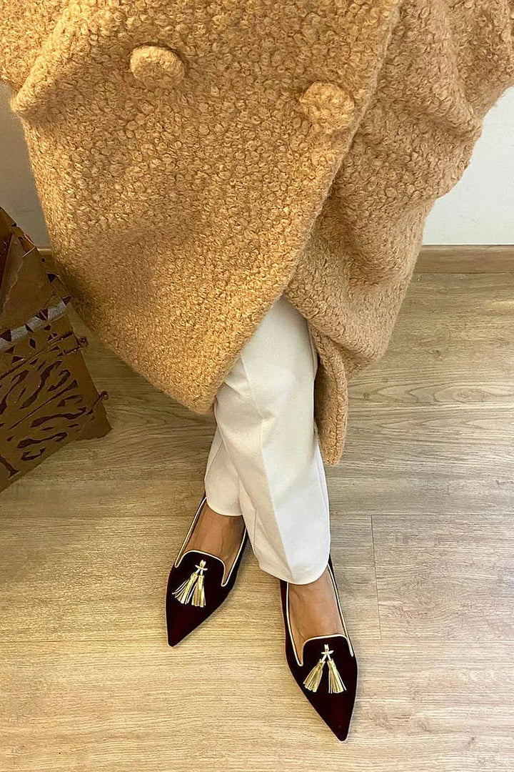 Portia - Boho Slipper with Fringes