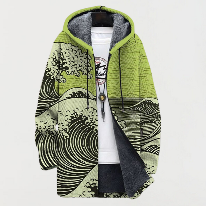 Marianne | Women's Wave-Pattern Hooded Coat