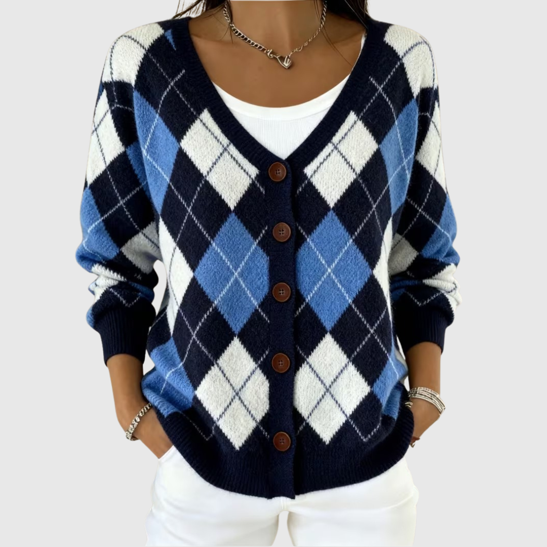 Azélie | Diamond Pattern Cardigan