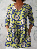 Elodie | Botanical V-Neck Blouse