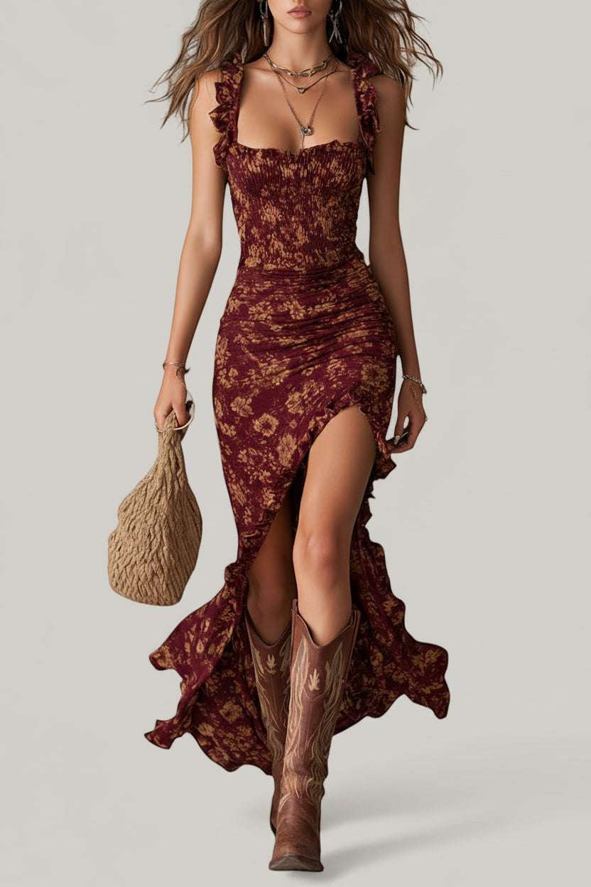 Mika | Boho Retro Maxi Dress