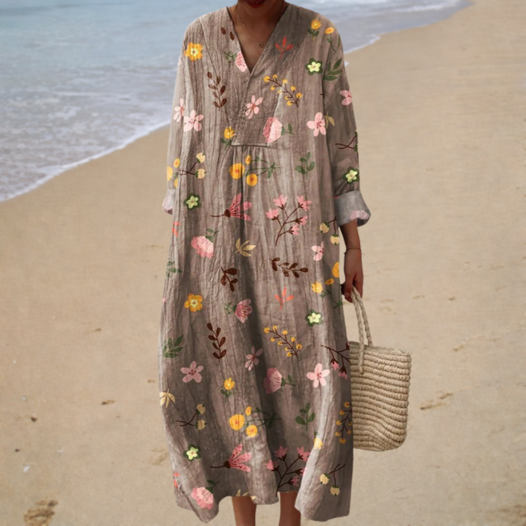 Roll-Sleeve | Bohemian Dress