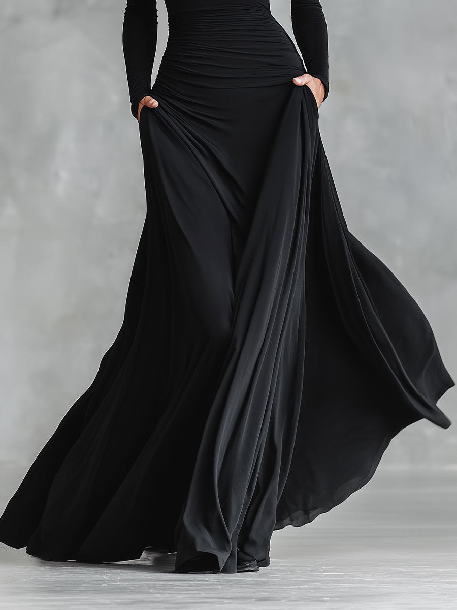 Rubi | Elegant Black Maxi Dress