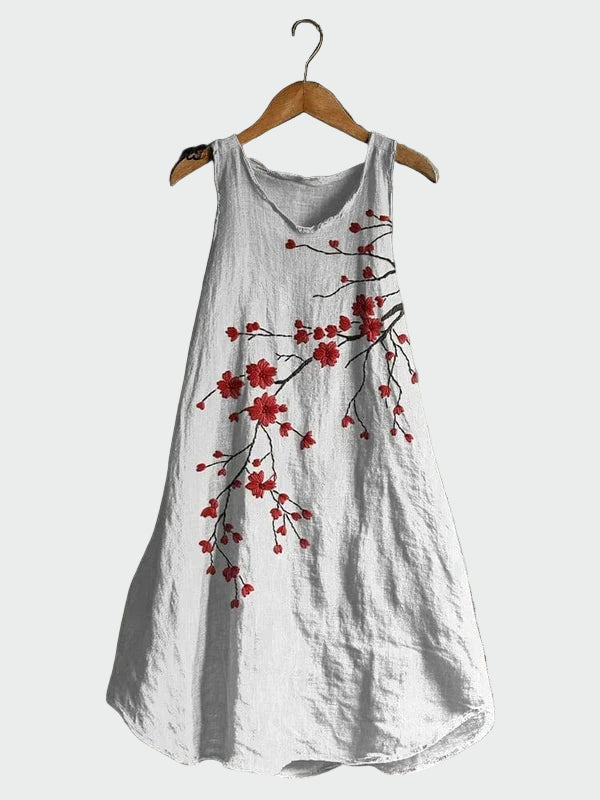 Dress with Cherry Blossom Pattern
