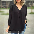 Lorelai | Chiffon Zip Blouse