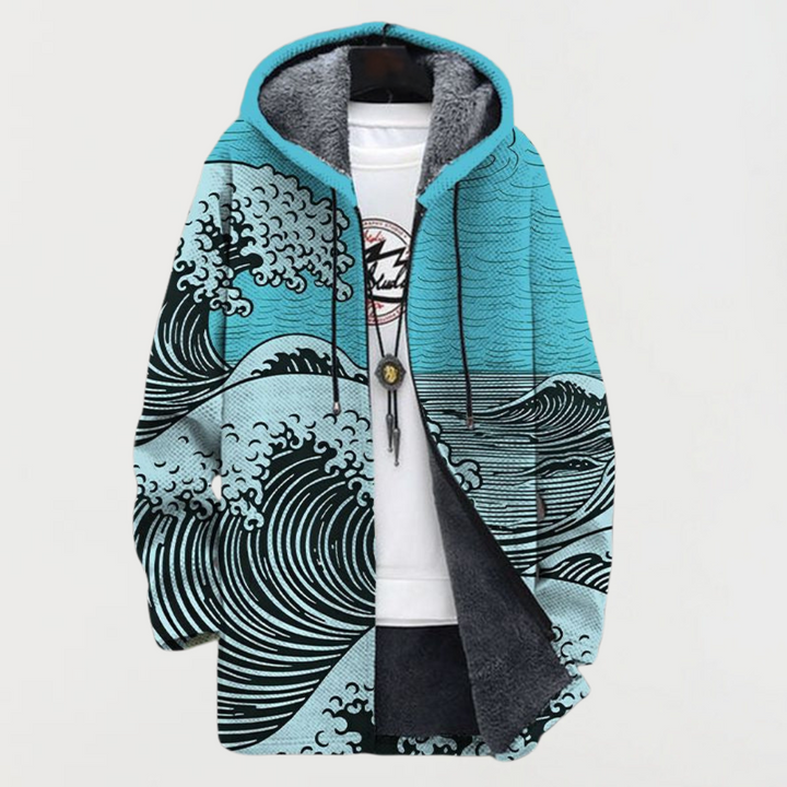 Marianne | Women's Wave-Pattern Hooded Coat