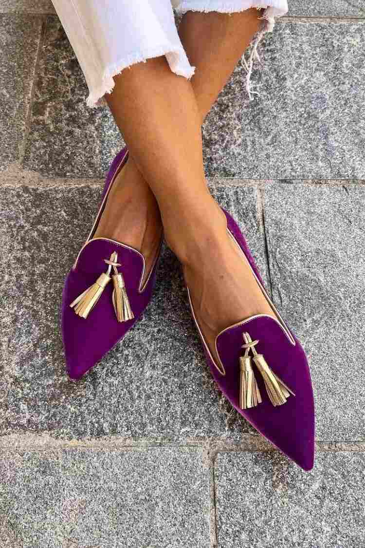 Portia - Boho Slipper with Fringes