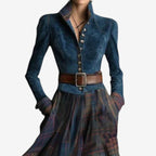 Fouziha | Elegant Belted Dress