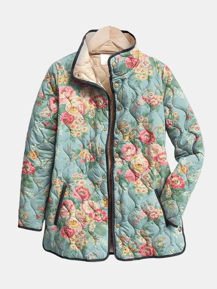 Clementine | Celadon Rose Quilted Jacket