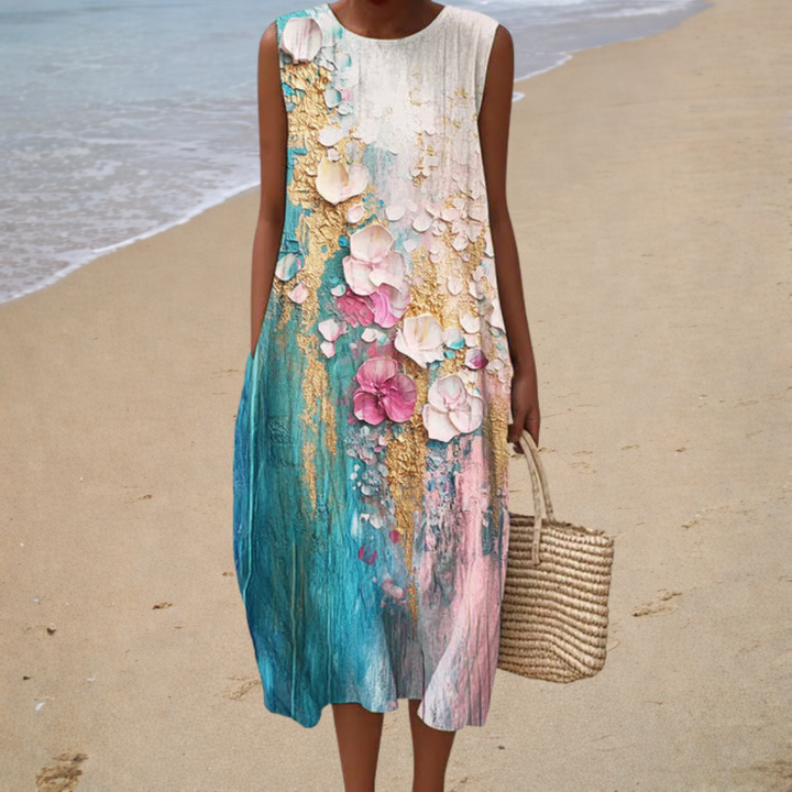 Pictorial Print | Balloon Midi Dress