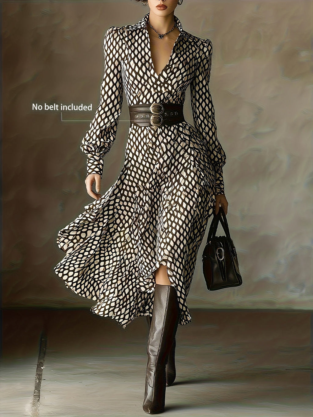 Zara | Diamond Print Dress