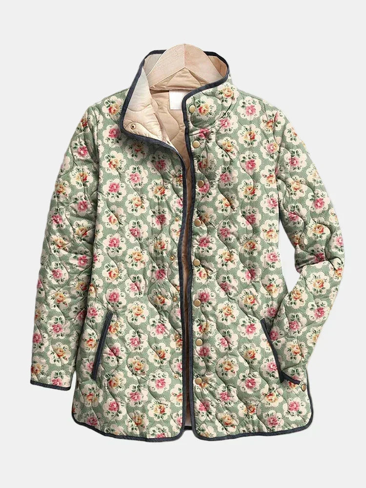 Rosamund | Floral Tapestry Quilted Jacket