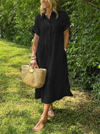 Cassandra | Striped Shirt Dress