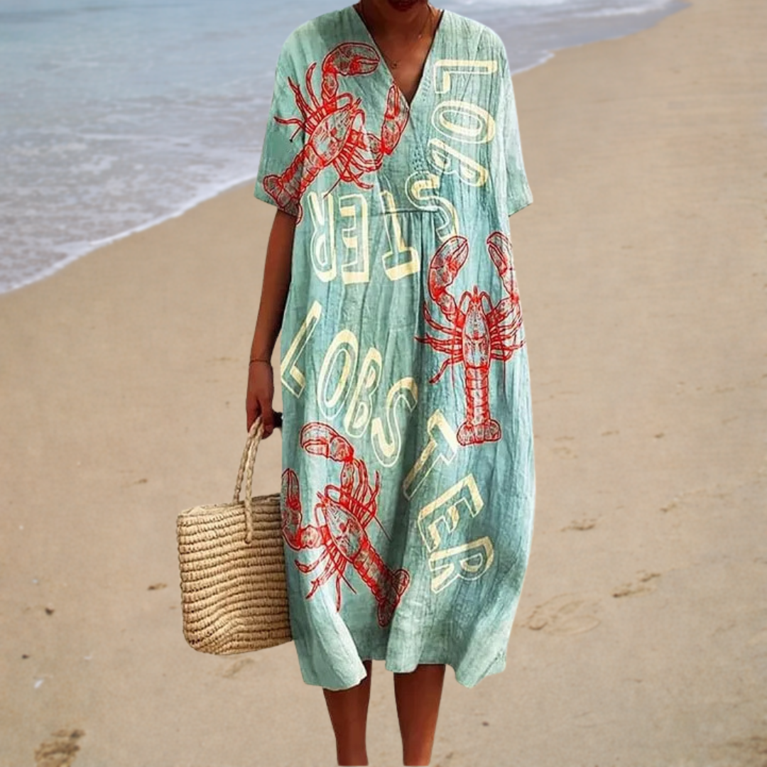 Lobster Print | Long Dress
