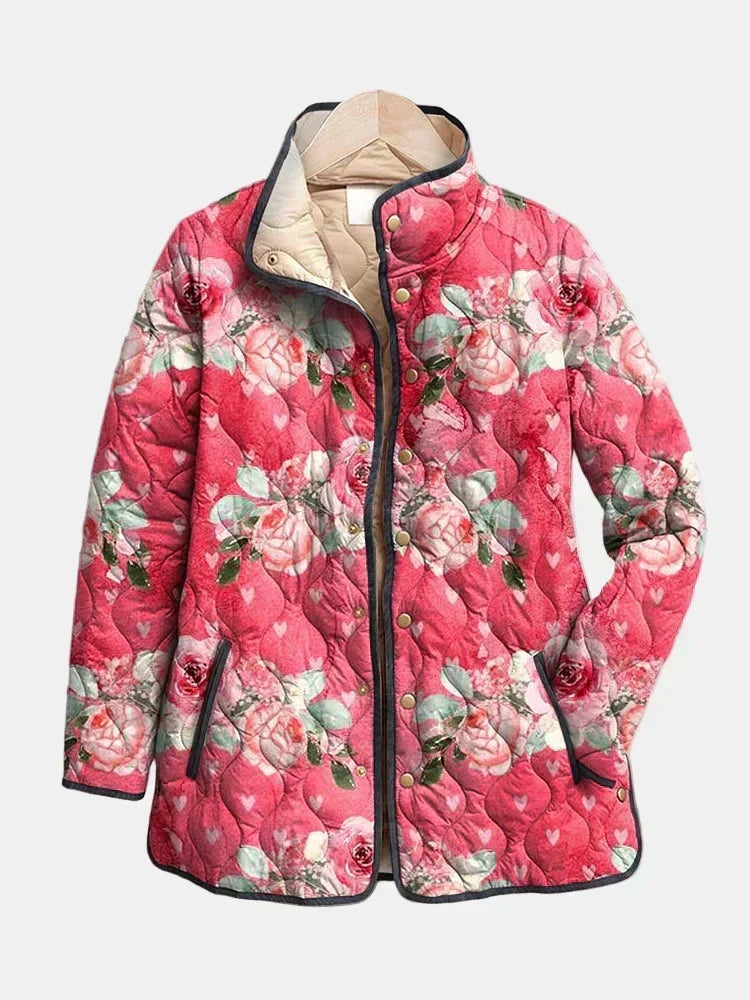 Beatrice | Powdered Rose Quilted Jacket